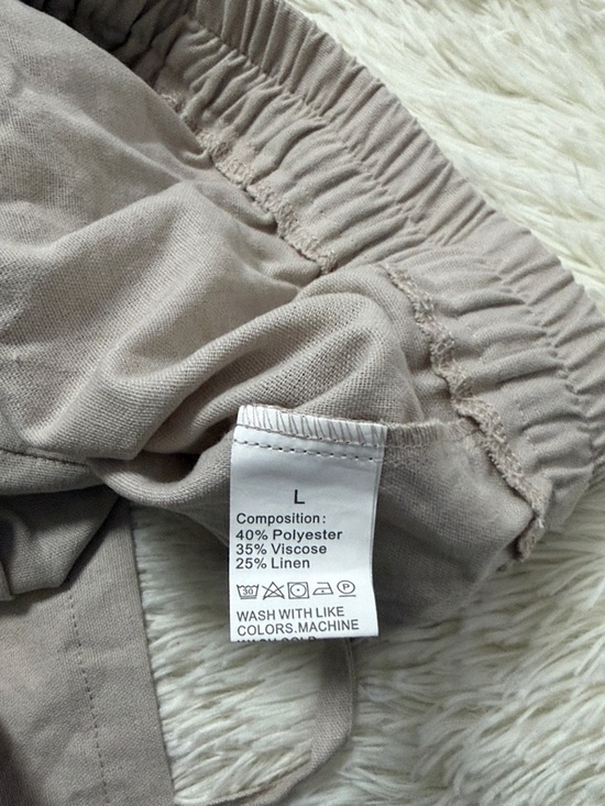 Women's Drawstring Shorts in Taupe - Picture 3 of 3